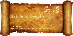 Szijártó Evelin névjegykártya